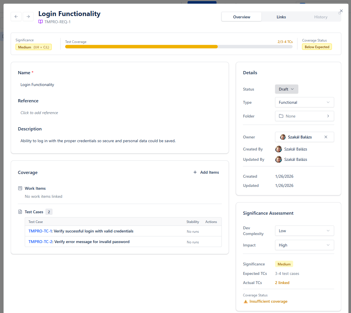 Requirements Management in Jira