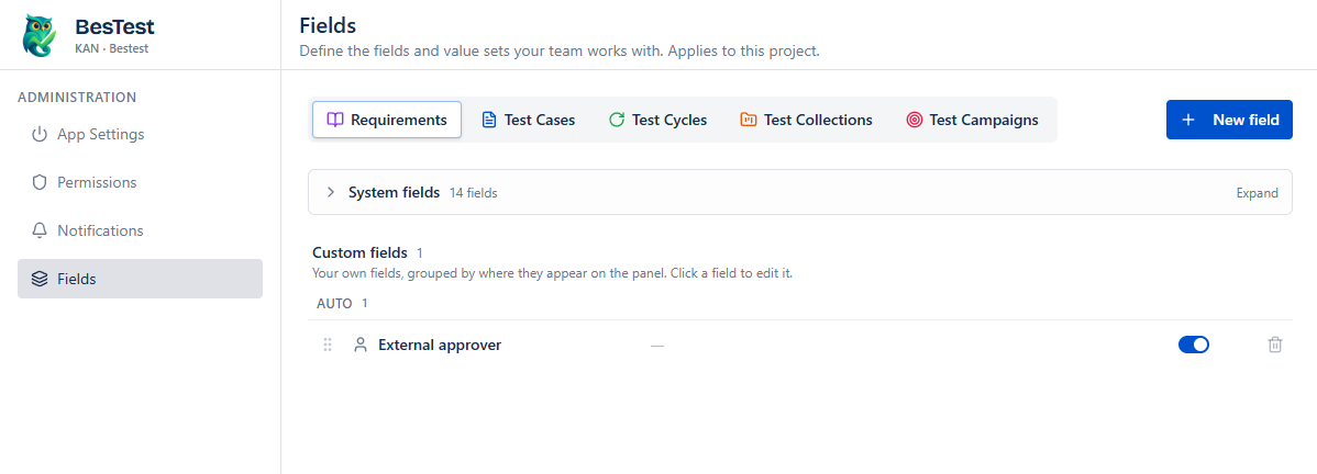NEW Custom Fields